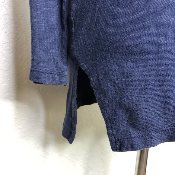 Lilly Pulitzer navy blue white scroll trim hooded knit top size Extra Small XS - Picture 6 of 13